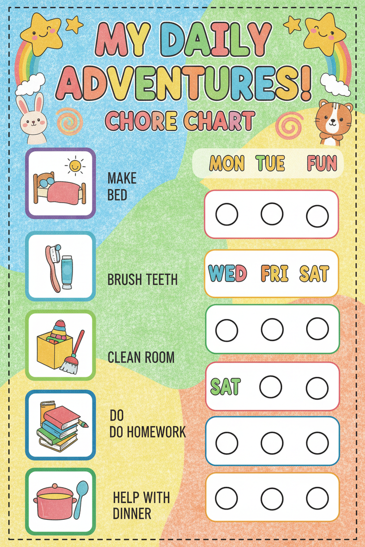 Kids Chore Chart Printable