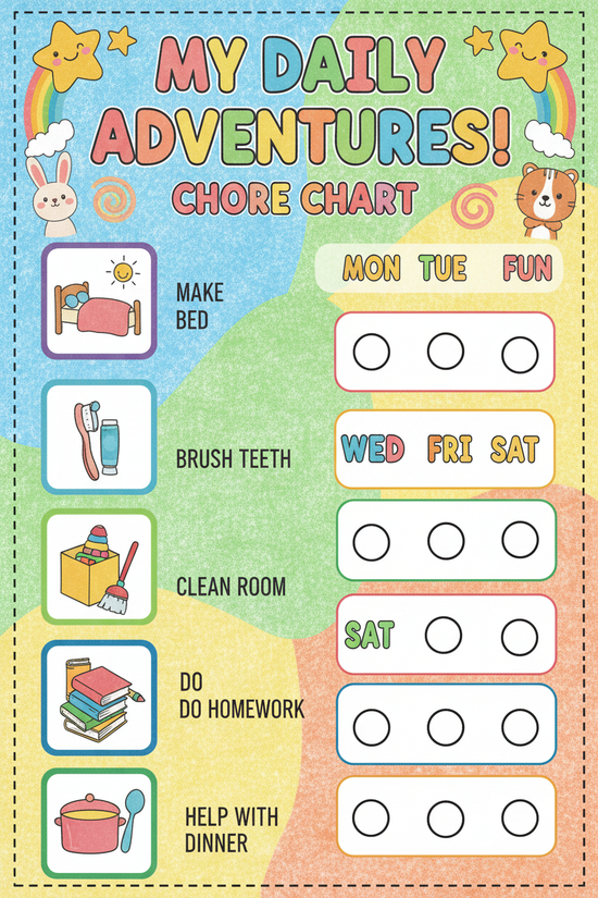 Kids Chore Chart Printable